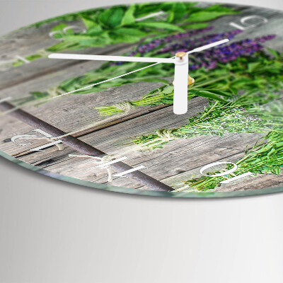 Round wall clock Herbs