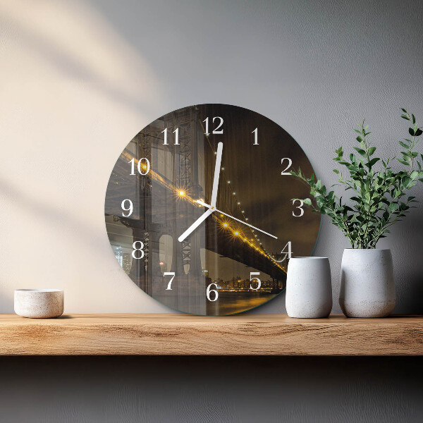 Round wall clock Night of the Bridge