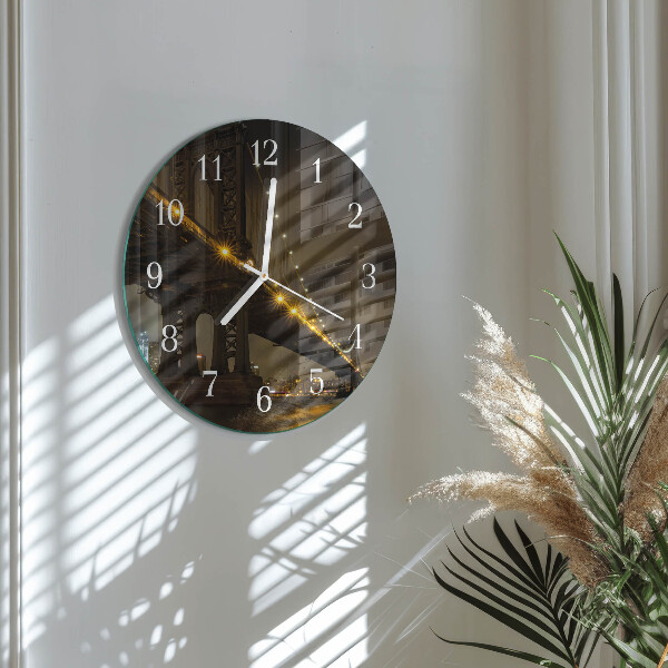 Round wall clock Night of the Bridge