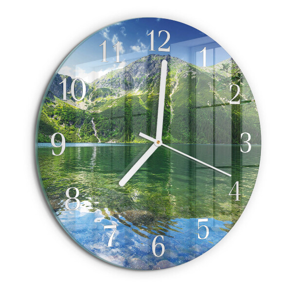 Round wall clock Mountain Lake