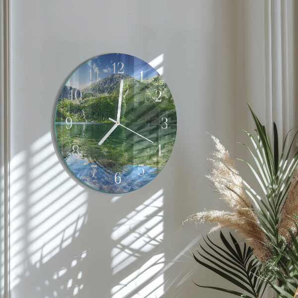 Round wall clock Mountain Lake