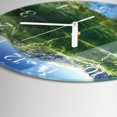 Round wall clock Mountain Lake