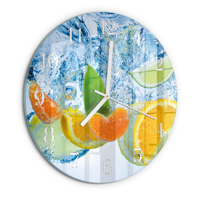 Round wall clock Citrus Plant