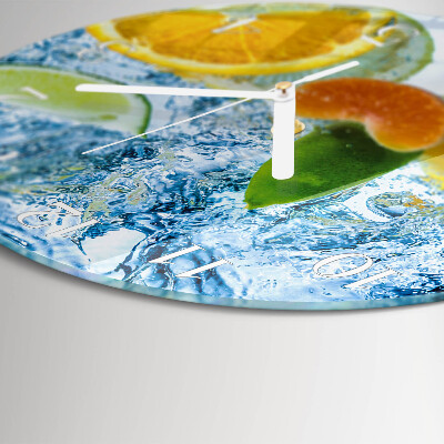 Round wall clock Citrus Plant