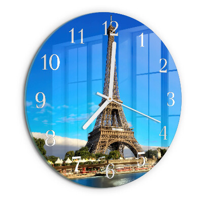 Round wall clock Eiffel Tower Paris