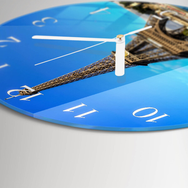 Round wall clock Eiffel Tower Paris