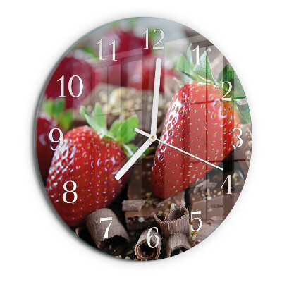 Round wall clock Strawberries