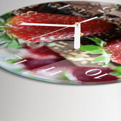 Round wall clock Strawberries