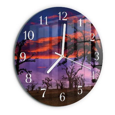 Round wall clock Trees