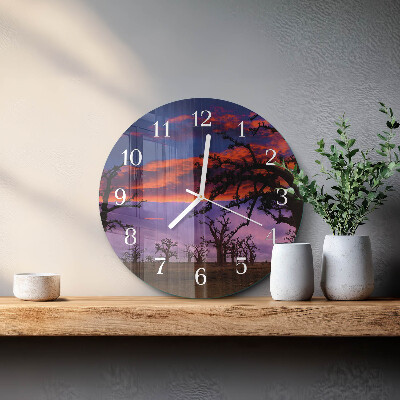 Round wall clock Trees