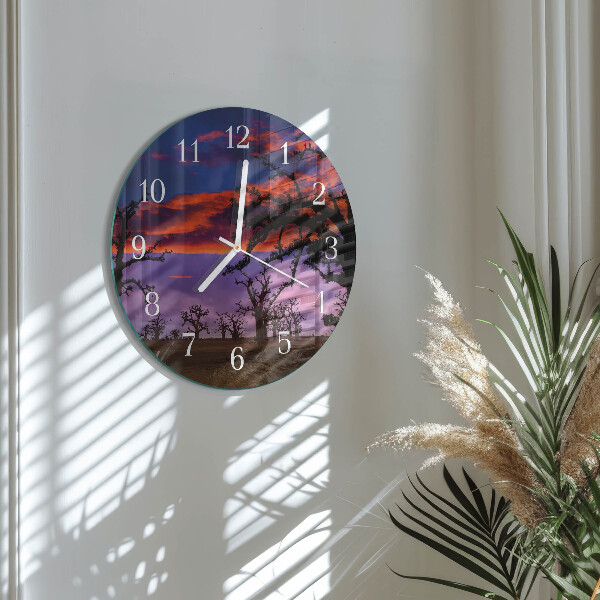 Round wall clock Trees