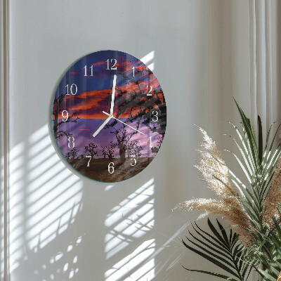 Round wall clock Trees
