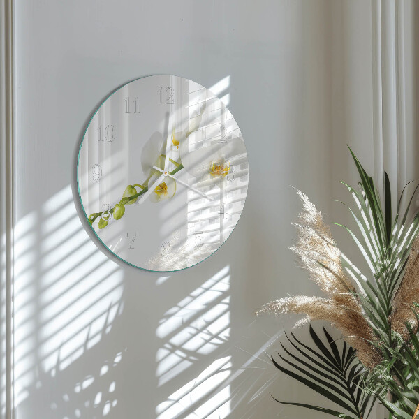 Round wall clock Orchid