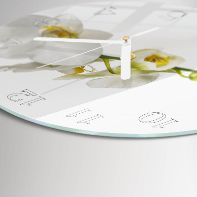 Round wall clock Orchid