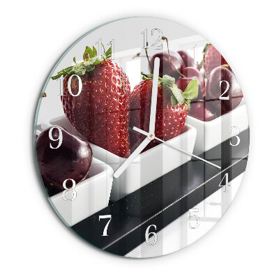 Round wall clock Strawberries