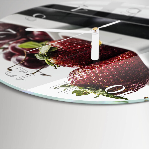 Round wall clock Strawberries