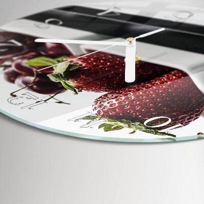 Round wall clock Strawberries