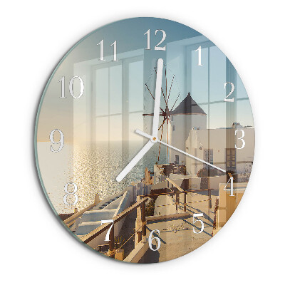 Round wall clock Santorini