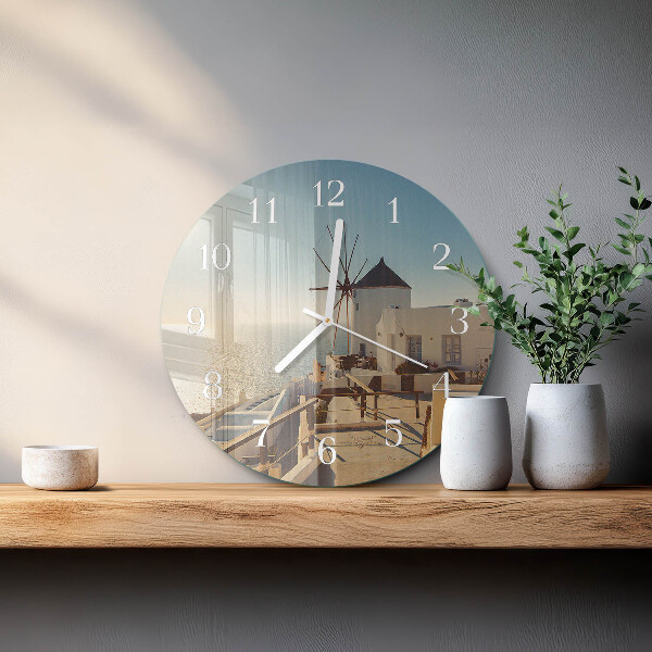 Round wall clock Santorini