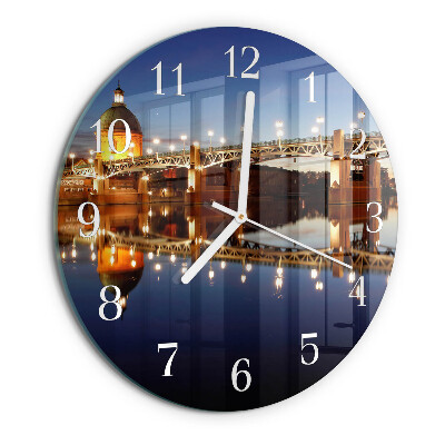 Round wall clock River Bridge