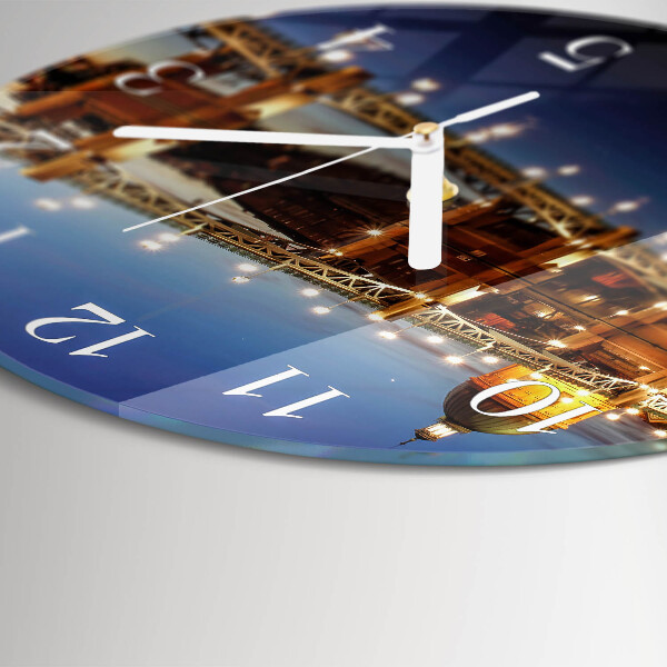 Round wall clock River Bridge