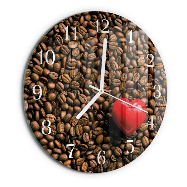 Round wall clock Coffee Beans