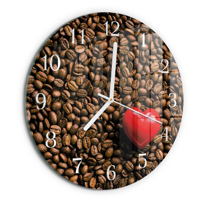 Round wall clock Coffee Beans