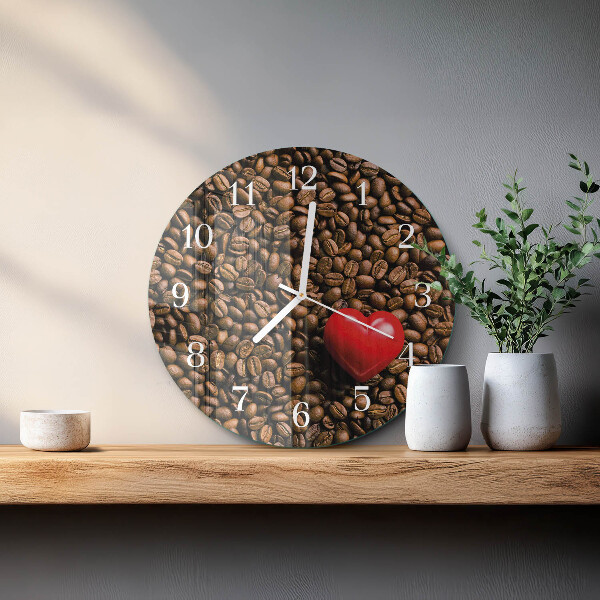 Round wall clock Coffee Beans