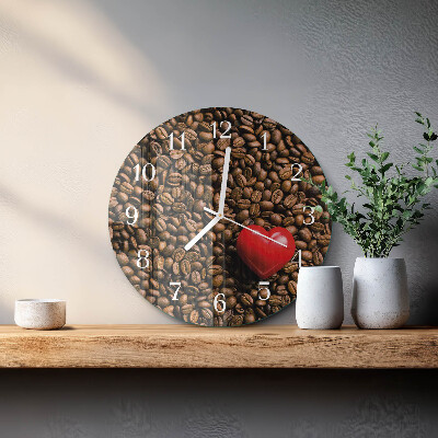 Round wall clock Coffee Beans