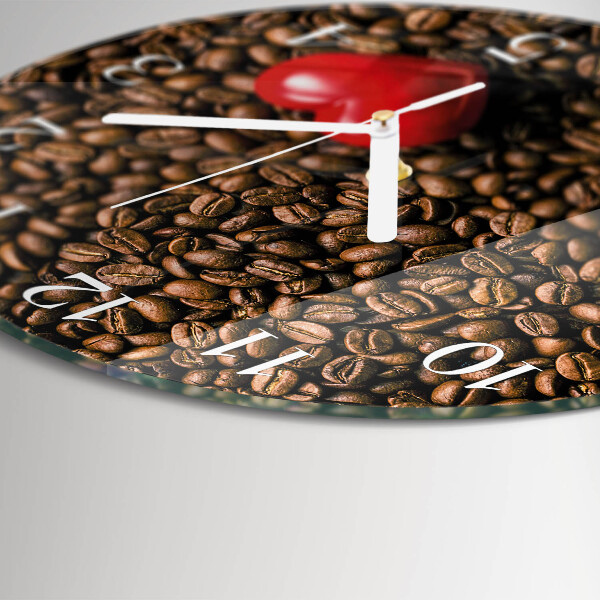 Round wall clock Coffee Beans