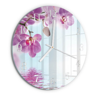 Round wall clock Orchid