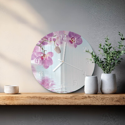 Round wall clock Orchid