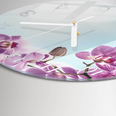 Round wall clock Orchid
