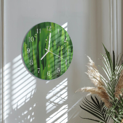 Round wall clock Grass