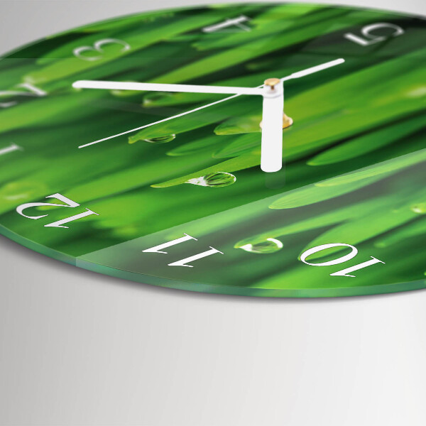 Round wall clock Grass
