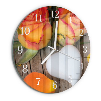 Round wall clock Heart