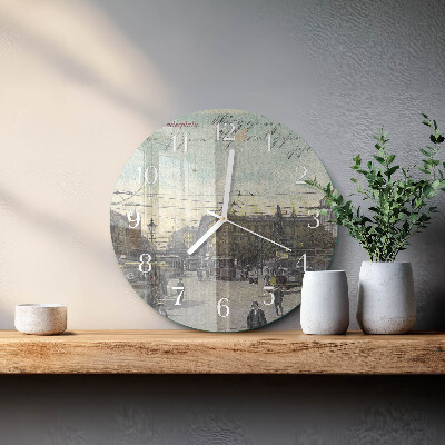 Round wall clock Postcard