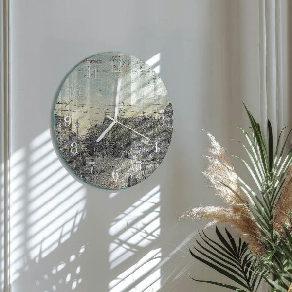 Round wall clock Postcard