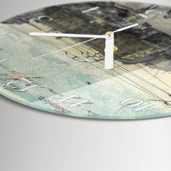 Round wall clock Postcard