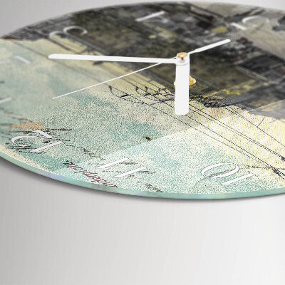 Round wall clock Postcard