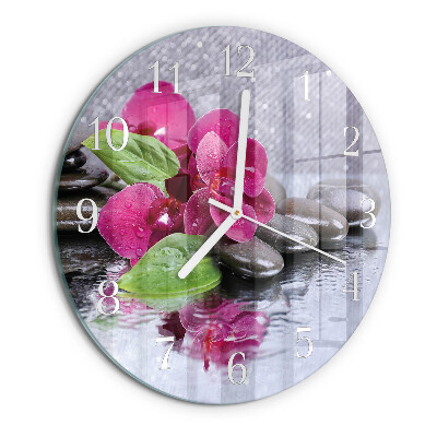 Round wall clock Orchid