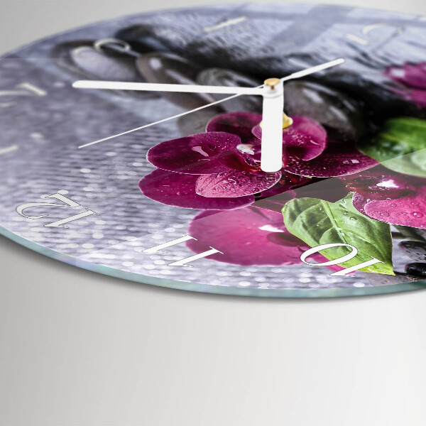 Round wall clock Orchid