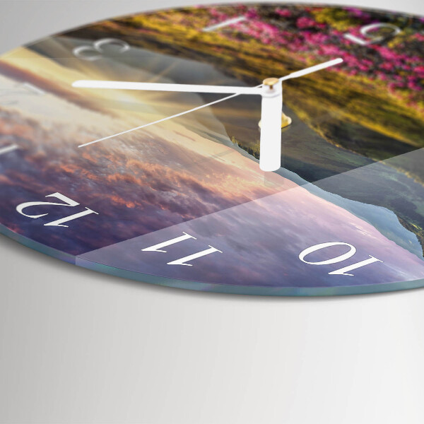 Round wall clock Landscape
