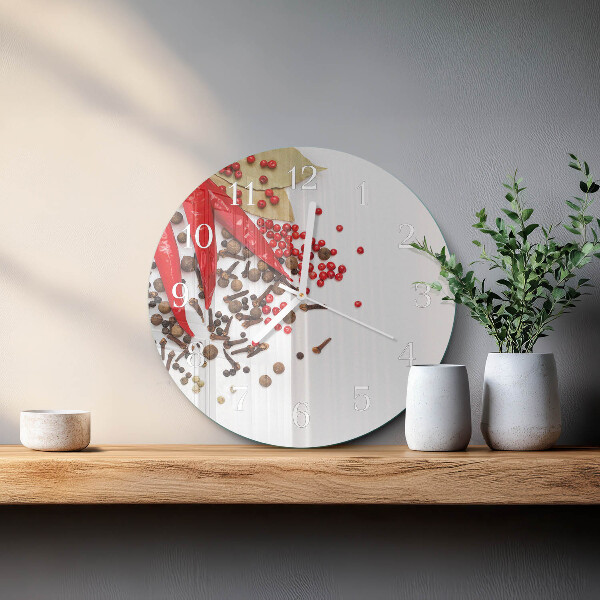 Round wall clock Red Pepper