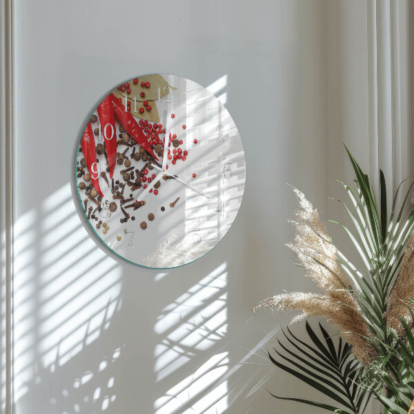 Round wall clock Red Pepper