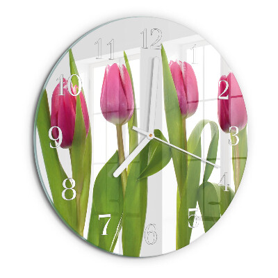 Round wall clock Tulips