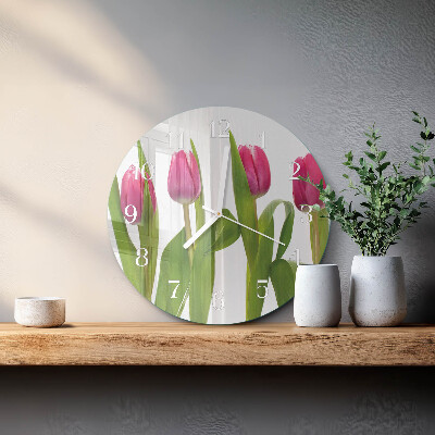Round wall clock Tulips