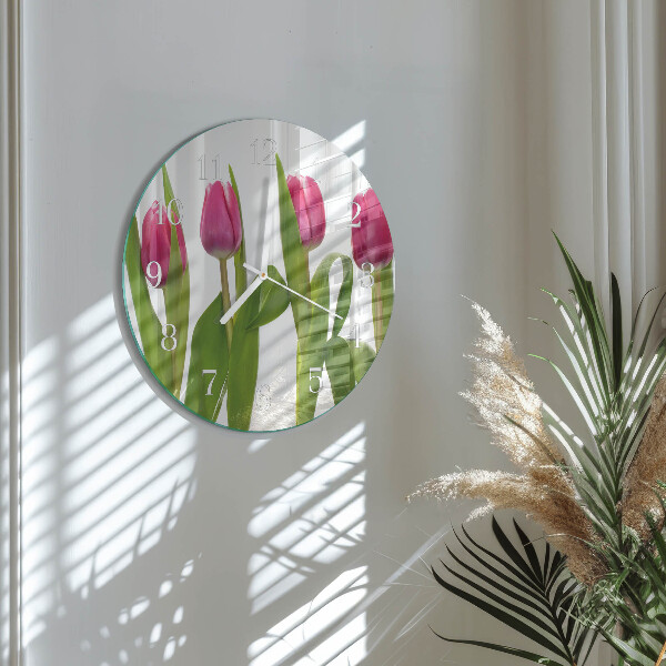 Round wall clock Tulips