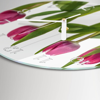 Round wall clock Tulips