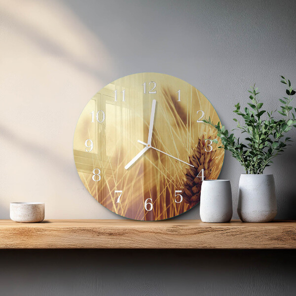 Round wall clock Grain